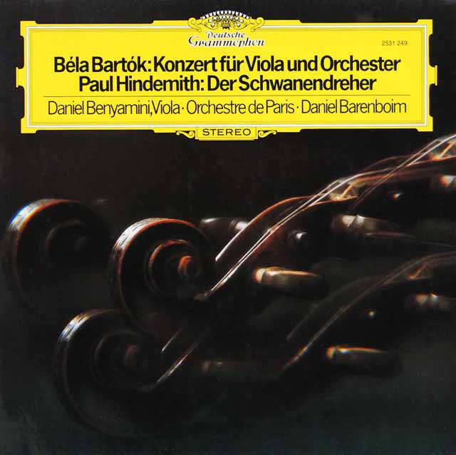 ベンヤミニ、バレンボイムのバルトーク/ヴィオラ協奏曲ほか　独DGG　3340　LP レコード