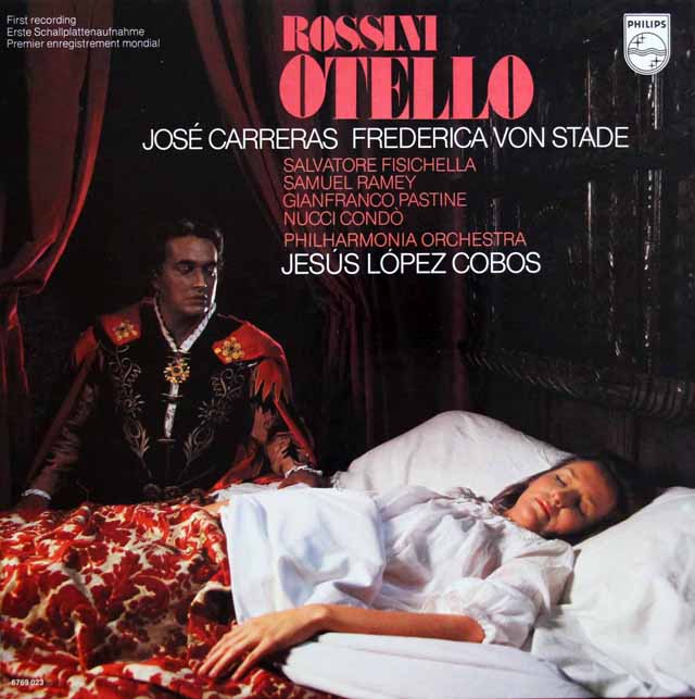 カレーラス、ロペス=コボスのロッシーニ/歌劇「オテロ」全曲　蘭PHILIPS　3340　LP レコード