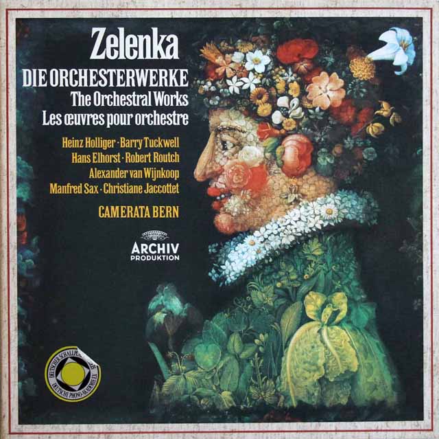 ホリガー、タックウェル、カメラータ・ベルンのゼレンカ/管弦楽曲集　独ARCHIV　3340　LP レコード