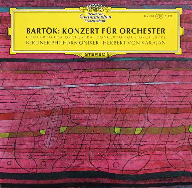カラヤンのバルトーク/「管弦楽のための協奏曲」　独DGG　3795　LP レコード