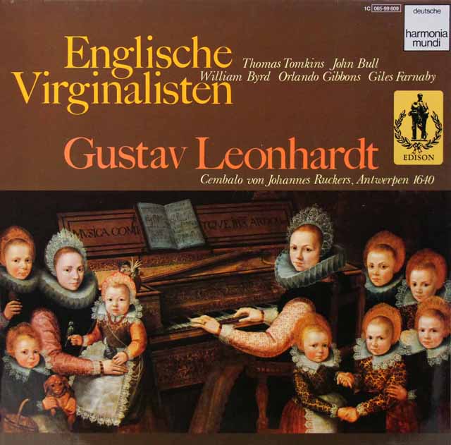 レオンハルトの英国ヴァージナル音楽の巨匠達　独HM　3341　LP レコード