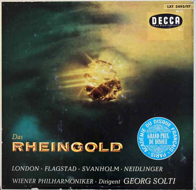 【モノラル】　ショルティのワーグナー/「ラインの黄金」全曲　独DECCA　3341　LP レコード