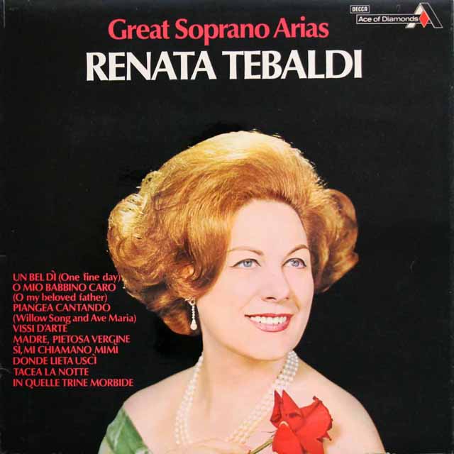 テバルディのプッチーニ&ヴェルディ・オペラ・アリア集　英DECCA (Ace of Diamonds)　3401　LP レコード