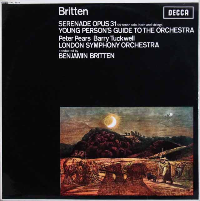 ブリテンの自作自演/青少年のための管弦楽入門ほか　英DECCA　3795　LP レコード