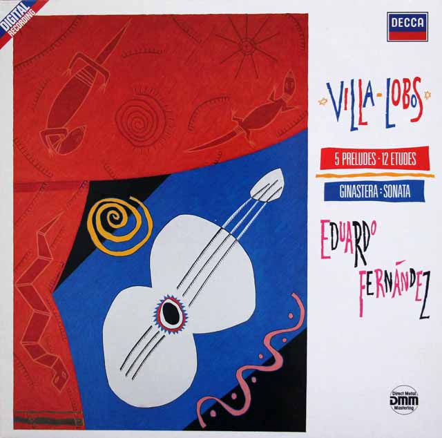 フェルナンデスのヴィラ=ロボス/5つの前奏曲ほか　独DECCA　3795　LP レコード