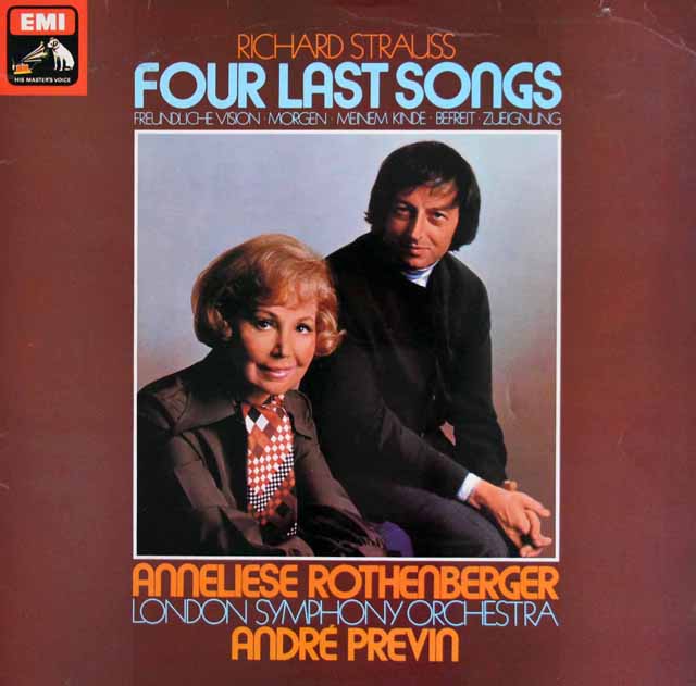 【オリジナル盤】　ローテンベルガー、プレヴィンのR.シュトラウス/4つの最後の歌　英EMI　3795　LP レコード