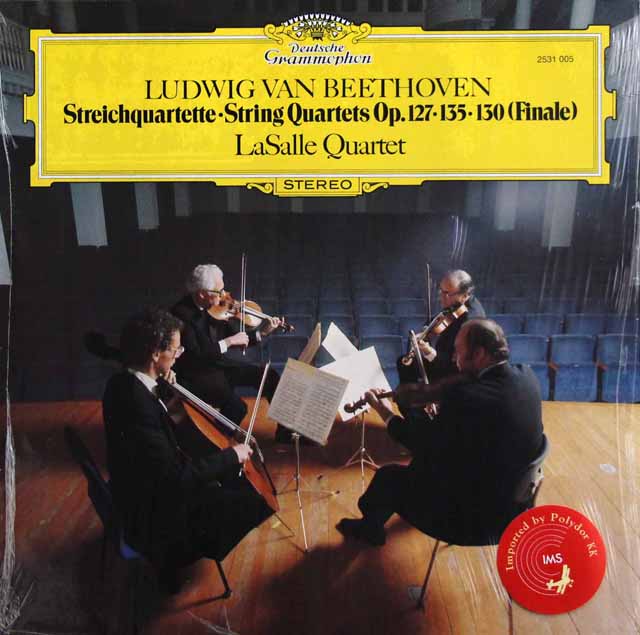ラサール四重奏団のベートーヴェン/弦楽四重奏曲第12、16番ほか　独DGG　3795　LP レコード