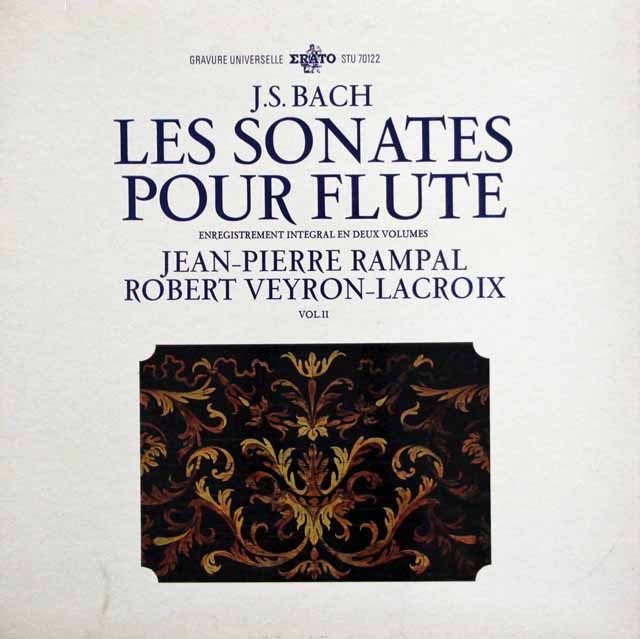 ランパル&ラクロワのバッハ/フルートソナタ集(VOL.2)　仏ERATO　3401　LP レコード