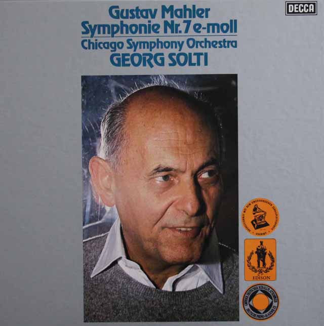 ショルティのマーラー/交響曲第7番「夜の歌」　独DECCA　3401　LP レコード