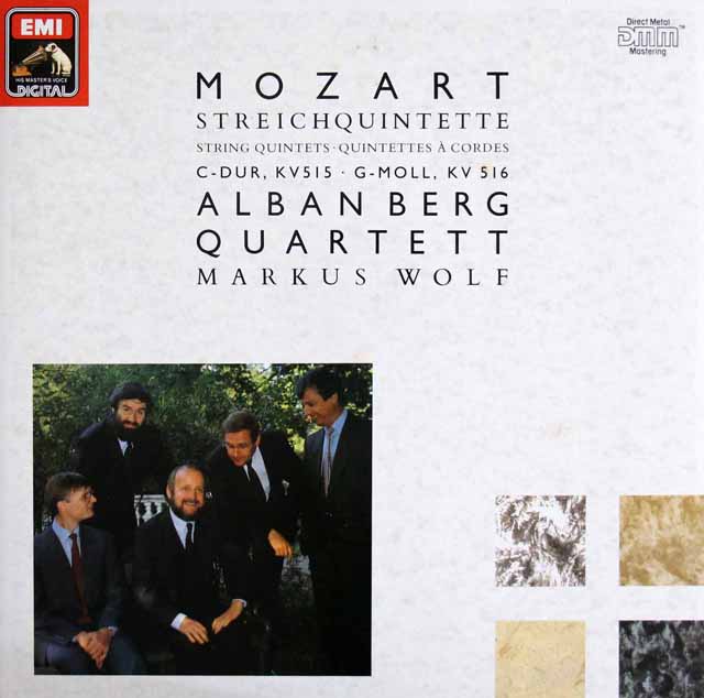 アルバン・ベルク四重奏団、ヴォルフのモーツァルト/弦楽五重奏曲第3、4番　独EMI　3795　LP レコード