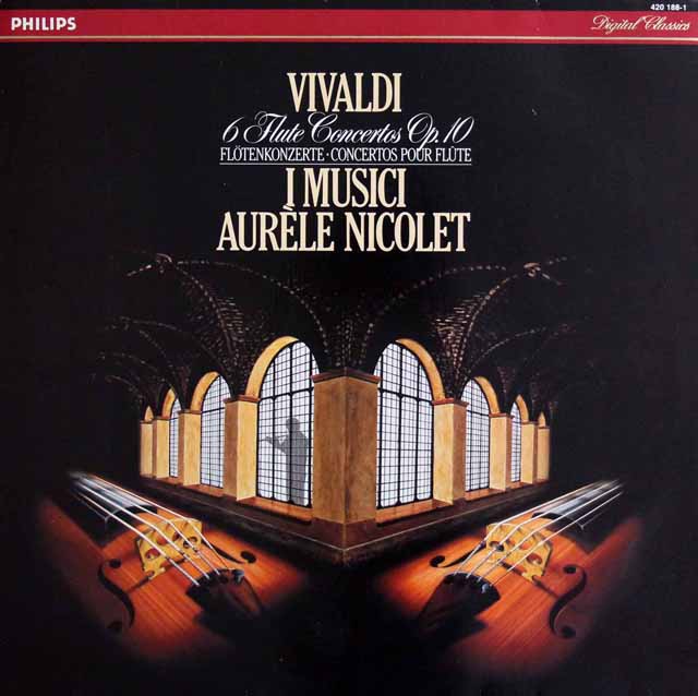 ニコレ、イ・ムジチのヴィヴァルディ/フルート協奏曲 作品10（全6曲）　蘭PHILIPS　3402　LP レコード