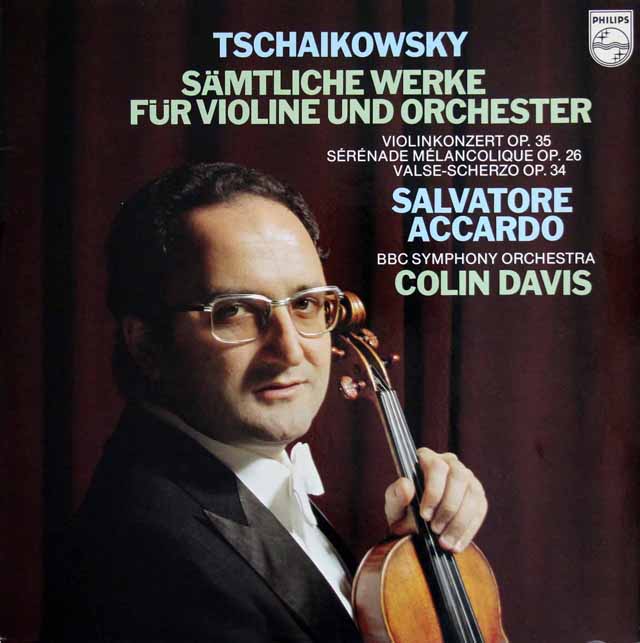 【サンプル盤】　アッカルド、デイヴィスのチャイコフスキー/ヴァイオリン協奏曲ほか　蘭PHILIPS　3402　LP レコード