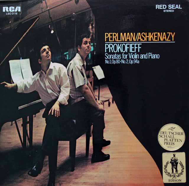 パールマン、アシュケナージのプロコフィエフ/ヴァイオリンソナタ第1、2番　独RCA　3402　LP レコード