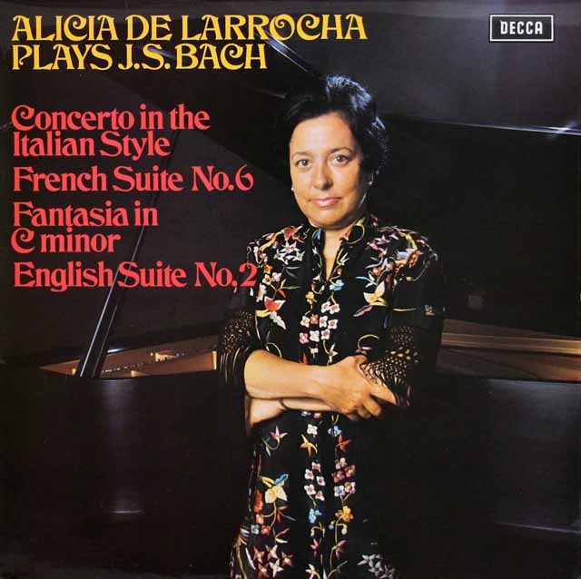 【オリジナル盤】　ラローチャのバッハ/イタリア協奏曲ほか　英DECCA　3403　LP レコード