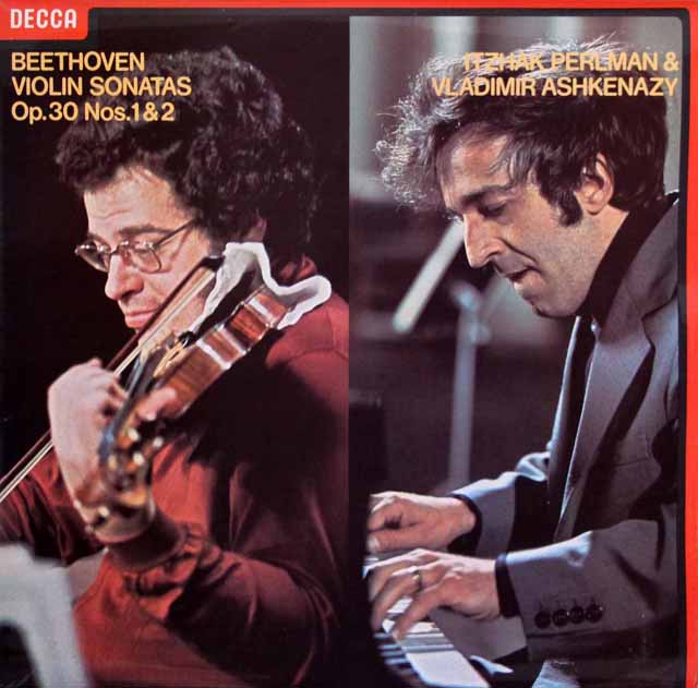 【オリジナル盤】　パールマン、アシュケナージのベートーヴェン/ヴァイオリンソナタ第6、7番　英DECCA　3403　LP レコード