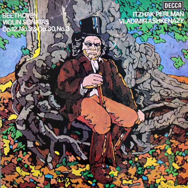 パールマン、アシュケナージのベートーヴェン/ヴァイオリンソナタ第3、8番　蘭DECCA　3403　LP レコード