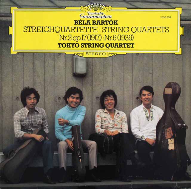 東京クヮルテットのバルトーク/弦楽四重奏曲第2&6番　独DGG　3794　LP レコード