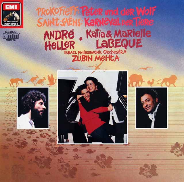 ラベック姉妹、メータのサン=サーンス/「動物の謝肉祭」ほか　独EMI　3794　LP レコード