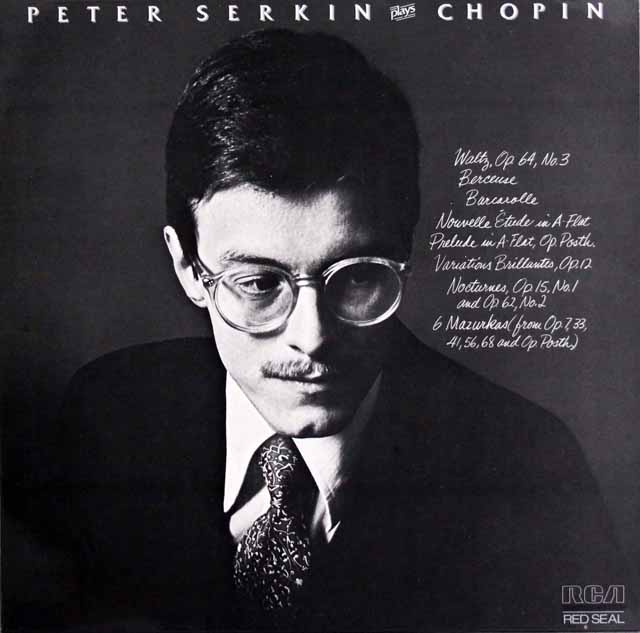P.ゼルキンのショパン/ピアノ曲集　独RCA　3403　LP レコード