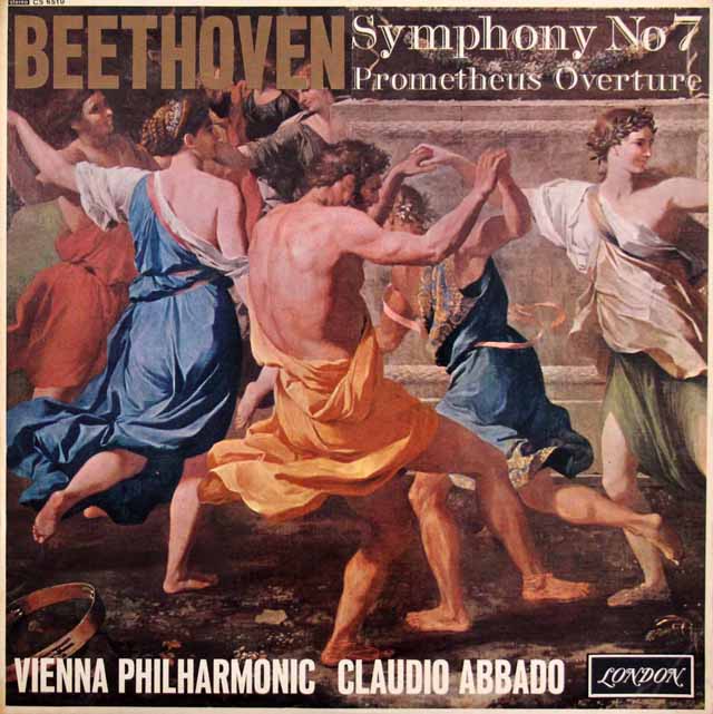 アバドのベートーヴェン/交響曲第7番ほか　英LONDON　3403　LP レコード