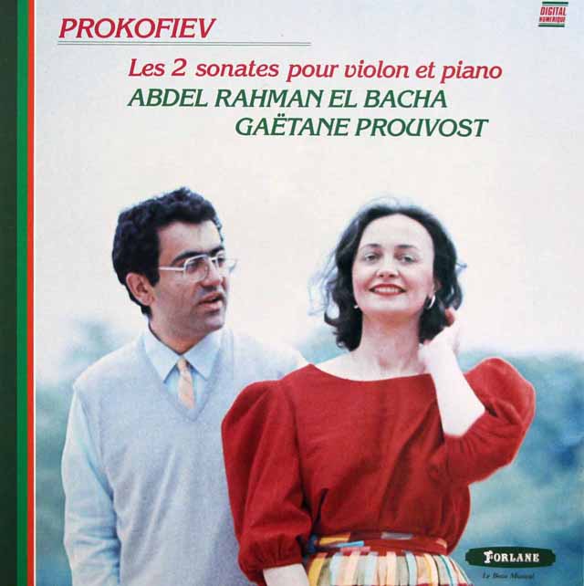 プルヴォー、エル=バシャのプロコフィエフ/ヴァイオリン・ソナタ 第1、2番　仏FORLANE　3794　LP レコード