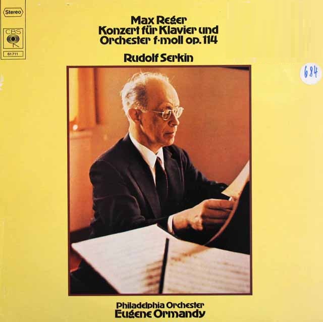 ゼルキン、オーマンディのレーガー/ピアノ協奏曲　独CBS　3794　LP レコード