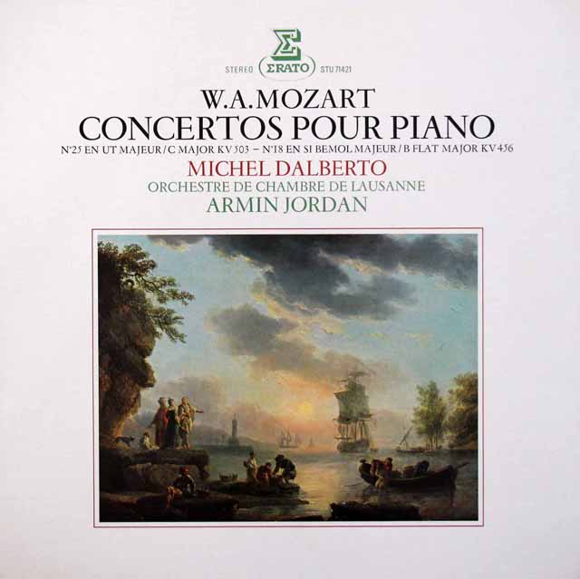 ダルベルト、A.ジョルダンのモーツァルト/ピアノ協奏曲第25、18番　仏ERATO　3404　LP レコード
