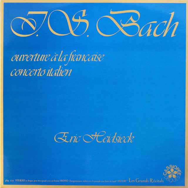 ハイドシェックのバッハ/イタリア協奏曲、フランス風序曲　仏CASSIOPEE　3404　LP レコード