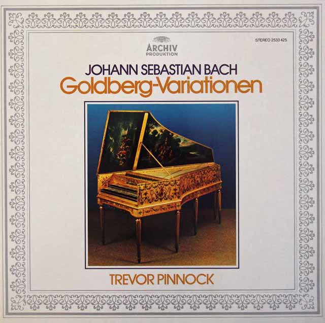 ピノックのバッハ/ゴルトベルク変奏曲　独ARCHIV　3404　LP レコード