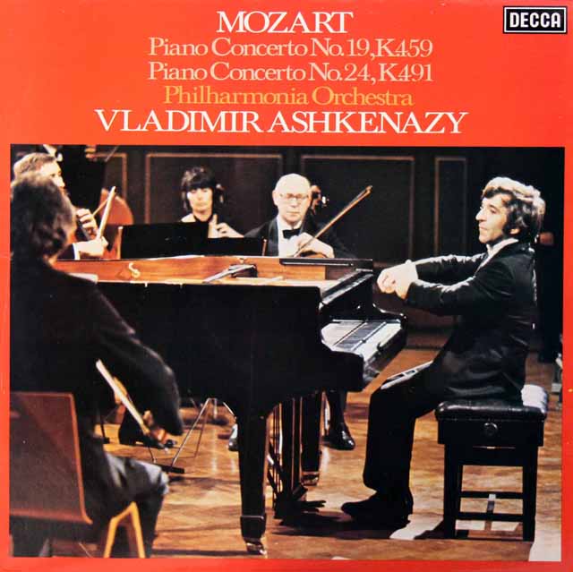 アシュケナージのモーツァルト/ピアノ協奏曲第19、24番　蘭DECCA　3404　LP レコード