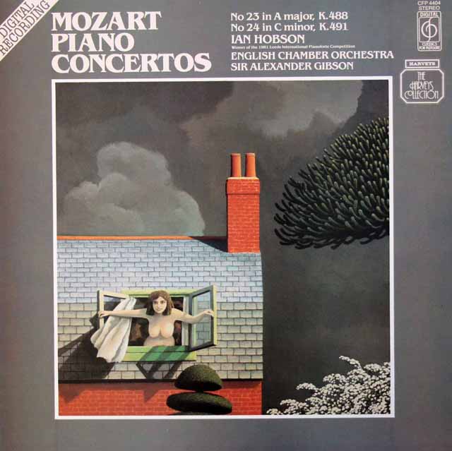 ホブソン、ギブソンのモーツァルト/ピアノ協奏曲第23、24番　英CFP（EMI）　3404　LP レコード