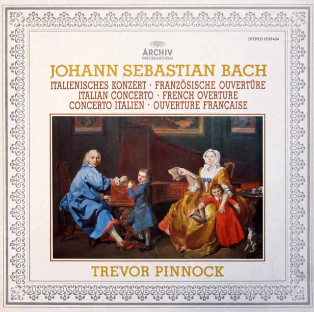 ピノックのバッハ/イタリア協奏曲、フランス風序曲ほか　独ARCHIV　3404　LP レコード