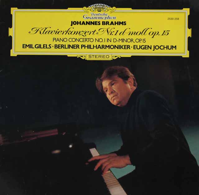 ギレリス&ヨッフムのブラームス/ピアノ協奏曲第1&2番　独DGG　3405　LP レコード