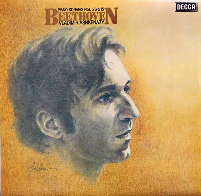 【オリジナル盤】　アシュケナージのベートーヴェン/ピアノソナタ第5、6&15番　英DECCA　3405　LP レコード
