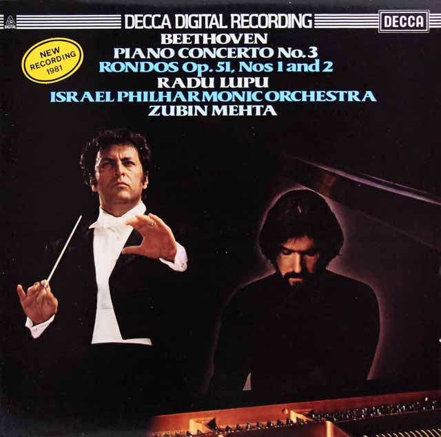 ルプー＆メータのベートーヴェン/ピアノ協奏曲第3番ほか　蘭DECCA　3794　LP レコード
