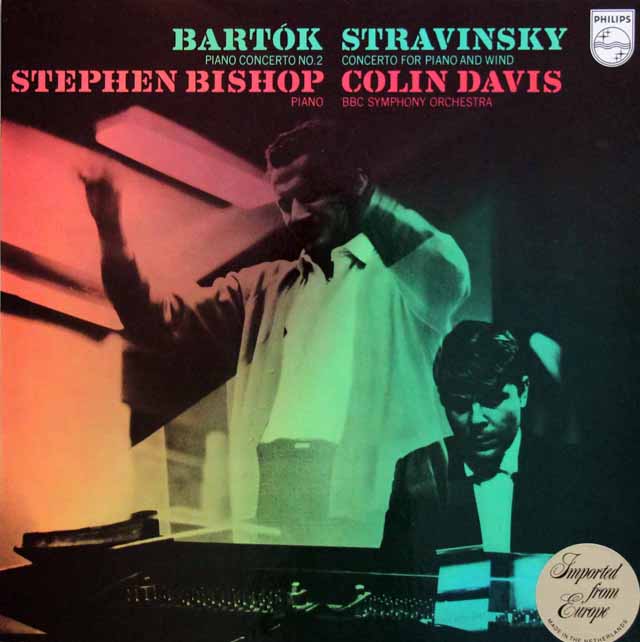 ビショップ・コヴァセビチ&デイヴィスのバルトーク/ピアノ協奏曲第2番ほか　蘭PHILIPS　3405　LP レコード