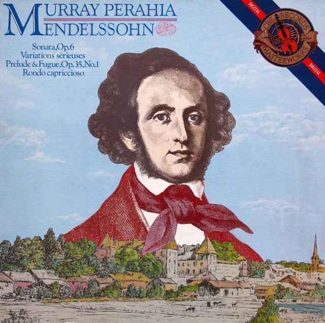 ペライアのメンデルスゾーン/ピアノソナタ第1番ほか　蘭CBS　3794　LP レコード