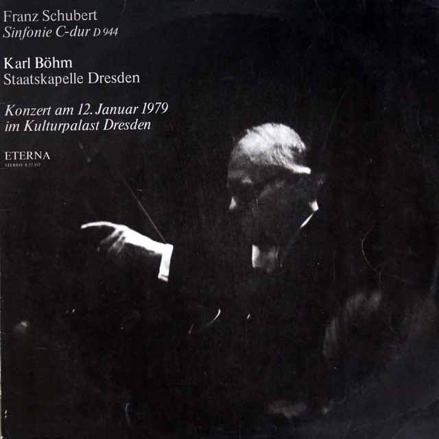ベームのシューベルト/交響曲第9番「ザ・グレイト」　独ETERNA　3406　LP レコード