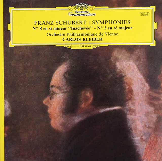 クライバーのシューベルト/交響曲第3、8番「未完成」　仏DGG　3793　LP レコード