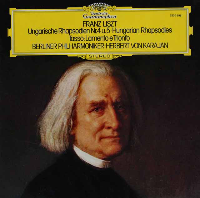 カラヤンのリスト/ハンガリー狂詩曲第4番、5番ほか　独DGG 　3793　LPレコード