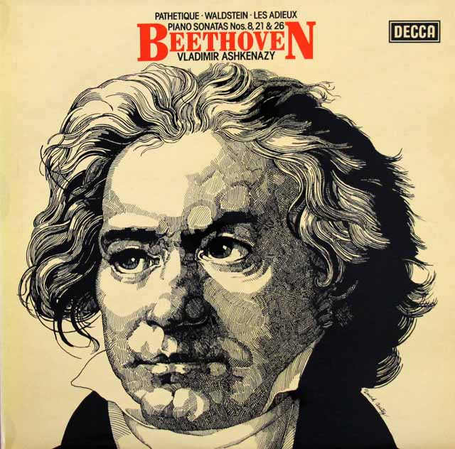 【オリジナル盤】　アシュケナージのベートーヴェン/ピアノソナタ第8番「悲愴」、第21番「ワルトシュタイン」、第26番「告別」　英DECCA　3406　LP レコード