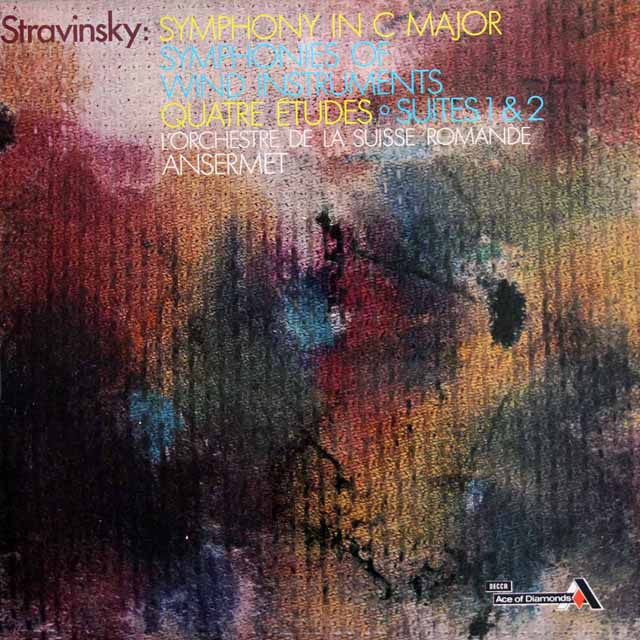 アンセルメのストラヴィンスキー/交響曲 ハ長調（1940）ほか　英DECCA（Ace of Diamonds）　3406　LP レコード