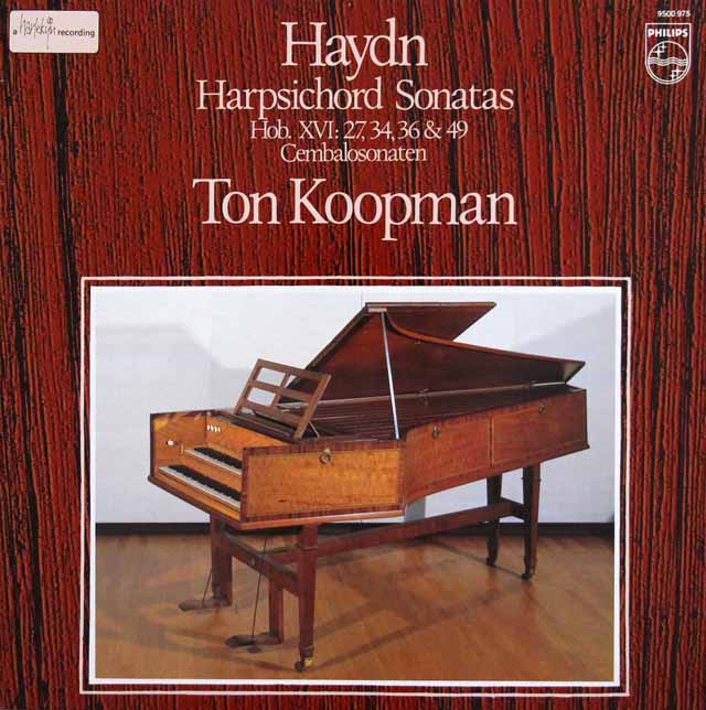 コープマンのハイドン/ハープシコードソナタ集　蘭PHILIPS　3793　LP レコード
