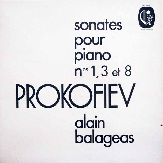 バラジャのプロコフィエフ/ピアノソナタ第1、3、8番　仏CALLIOPE　3793　LP レコード