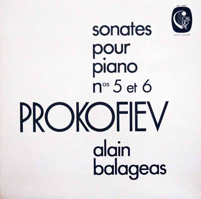 バラジャのプロコフィエフ/ピアノソナタ第5、6番　仏CALLIOPE　3406　LP レコード