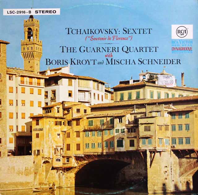 ガルネリ四重奏団、クロイト、シュナイダーのチャイコフスキー/弦楽六重奏曲「フィレンツェの想い出」　独RCA　3793　LP レコード