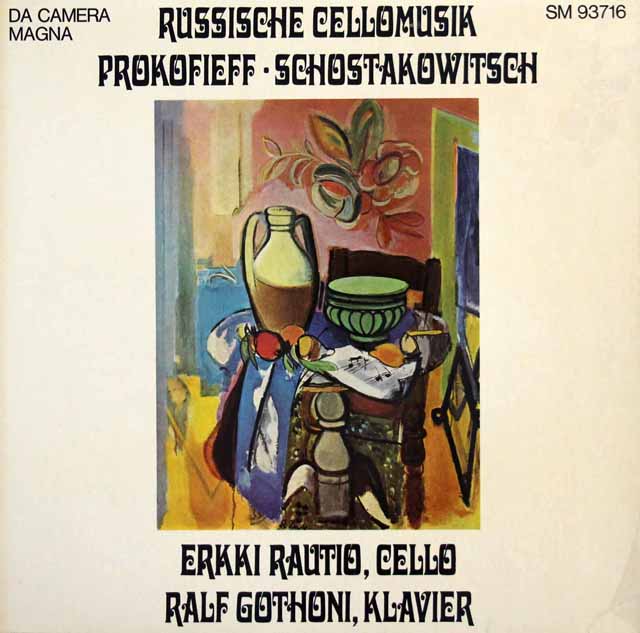 ラウティオ、ゴトーニのロシア・チェロ作品集　独DA CAMERA MANGA　3793　LP レコード