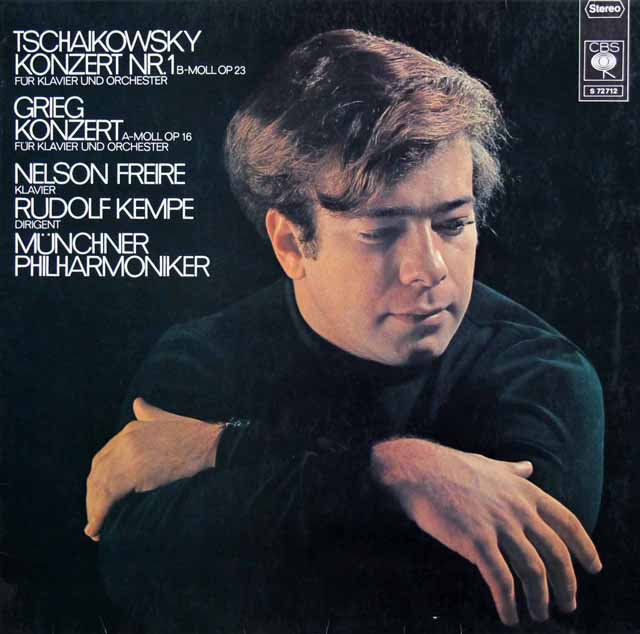 フレイレ、ケンペのチャイコフスキー、グリーグ/ピアノ協奏曲集　独CBS　3407　LP レコード