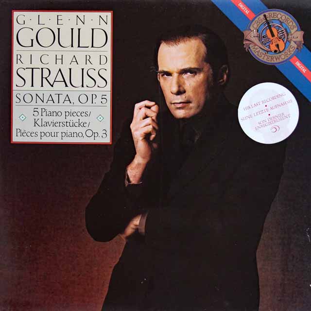 【ラスト・レコーディング】グールドのR.シュトラウス/ピアノソナタ 作品5ほか　蘭CBS　3407　LP レコード