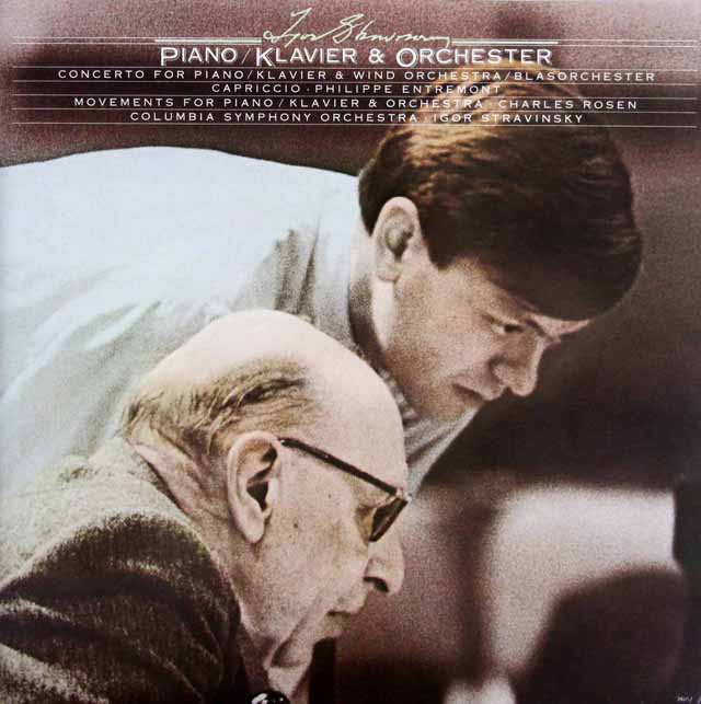 ストラヴィンスキーの自作自演/ピアノ&ヴァイオリン協奏曲ほか　独CBS　3793　LP レコード